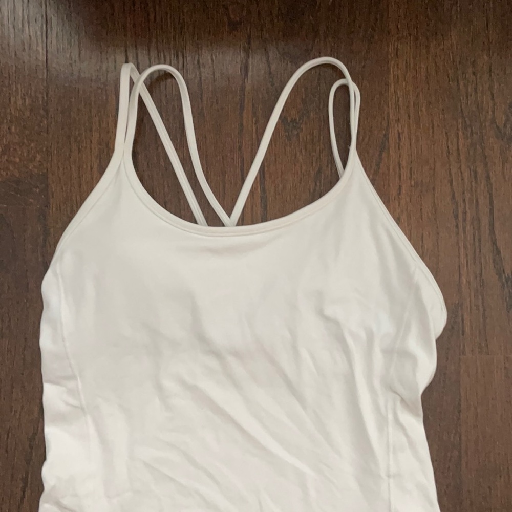 White lululemon athletic tank